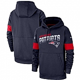 New England Patriots Nike Sideline Team Logo Performance Pullover Hoodie Navy,baseball caps,new era cap wholesale,wholesale hats